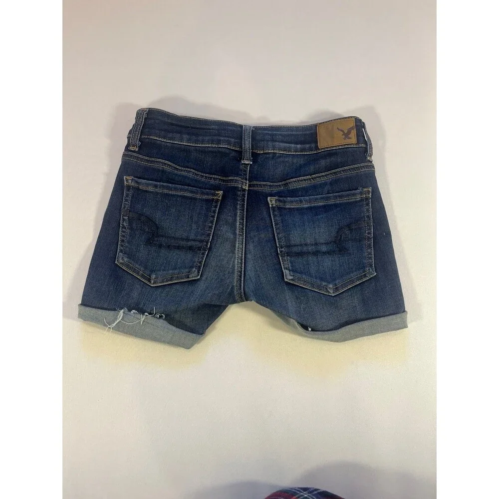 American Eagle Midi Blue Super Super Stretch Womens Denim 0 - Picture 8 of 12
